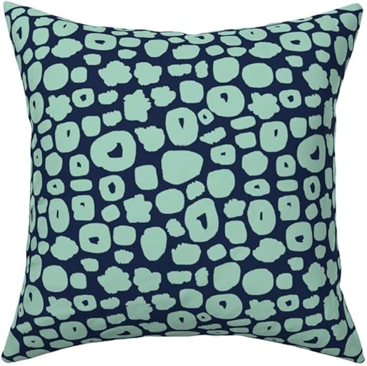 Amazon Com Roostery Throw Pillow Blue Watercolor Brush Strokes