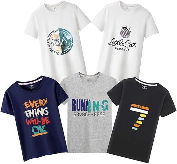 Amazon Tシャツ 半袖 服 メンズ 夏 5点セット 綿100 インナーシャツ 5枚組 カジュアル カットソー ファッション 丸襟 柔らかい 快適 Tシャツ カットソー 通販