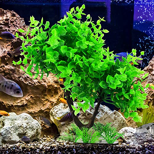 image for MyLifeUNIT Aquarium Plants Plastic Bonsai Tree Ornament Artificial Wat