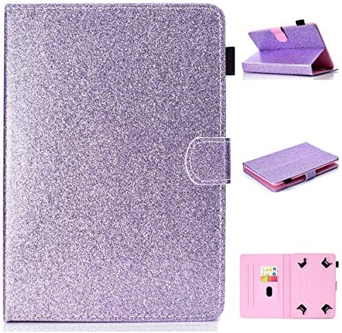 LATINTOUR Universal Case for Huawei MediaPad M5 10.8 /Huawei MediaPad M3 Lite 10" /Huawei MediaPad T3 10 9.6 inch Tablet - PU Leather Case with Multi-Angle Stand Cover, Purple