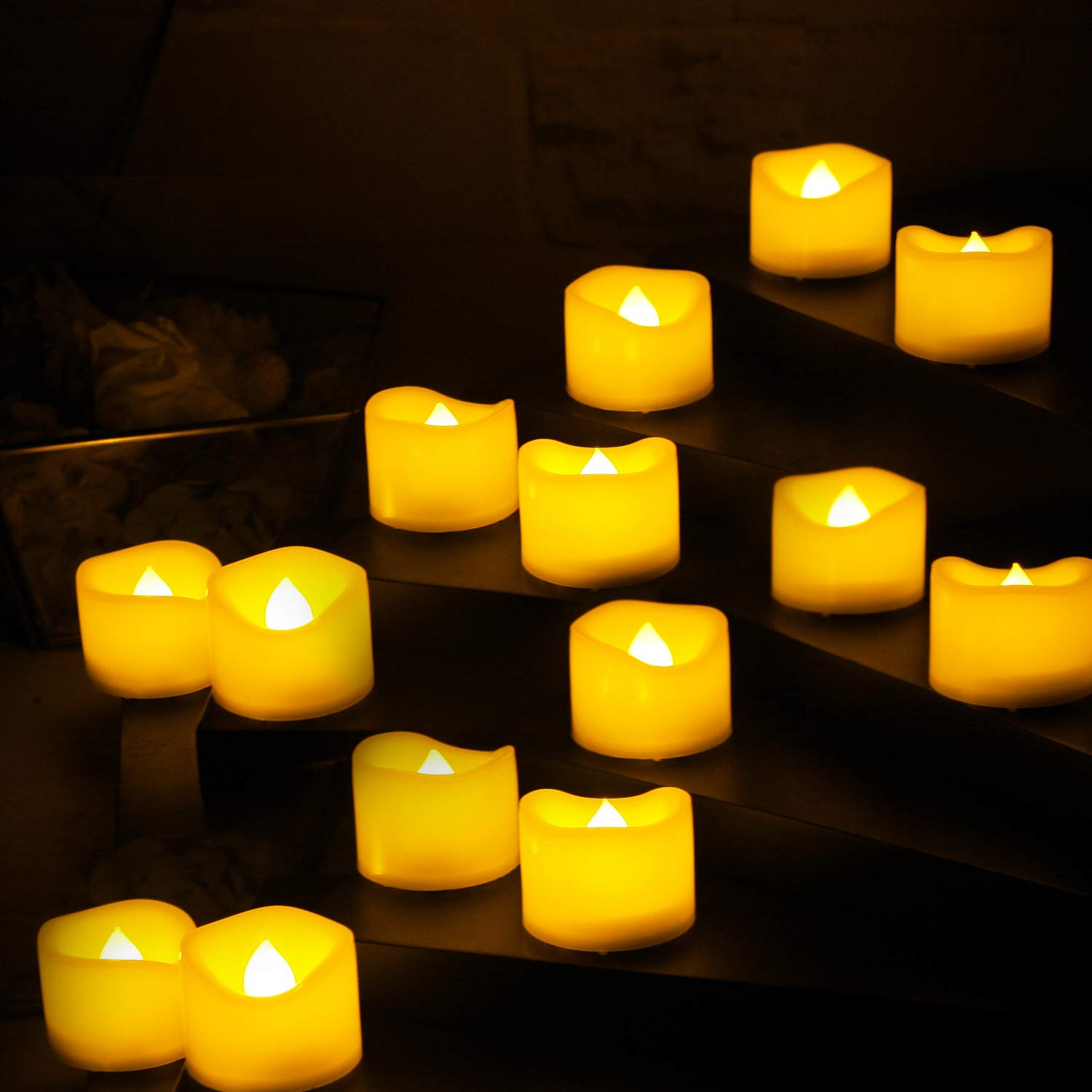 Candle Choice Set of 48 Flickering Flameless Candles ...