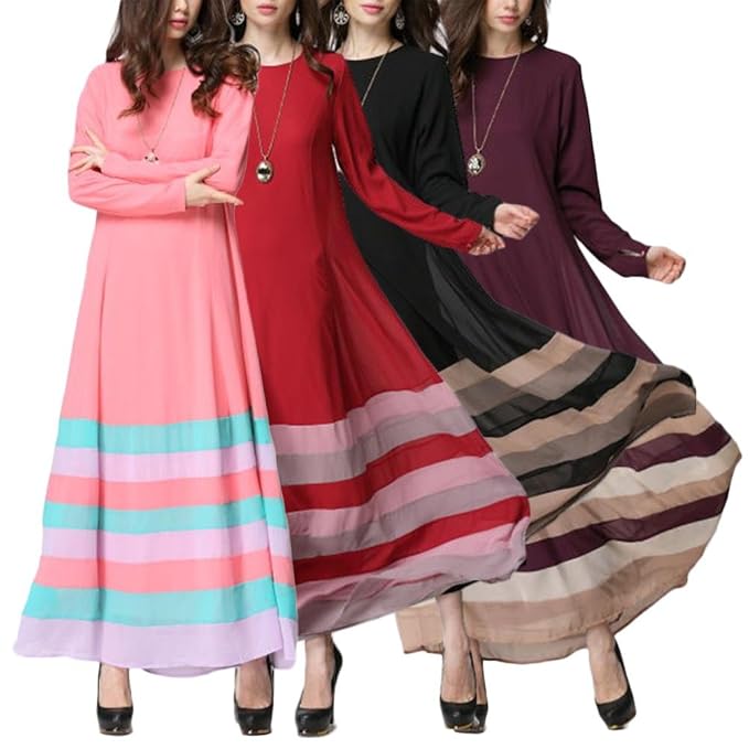 abito lungo arcobaleno