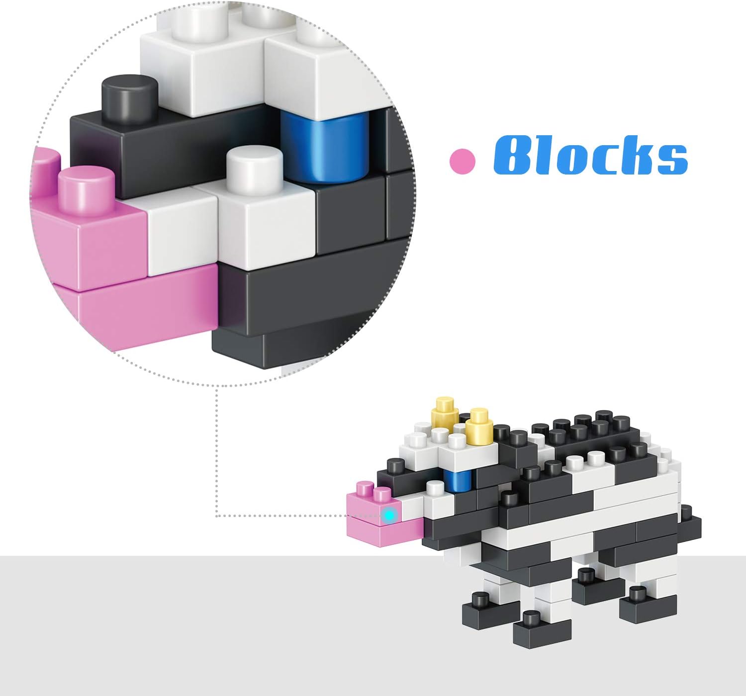 Kimiangel 12PCS Mini Animals Building Blocks Sets Party Favors for Kids Goodie Bags, Prizes, Birthday Gifts: Toys & Games