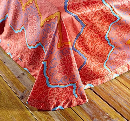 LELVA Boho Style Bedding Set Bohemian Ethnic Style Bedding Set Boho Duvet Cover Set Camel Pattern Bedding Set Full/Queen 4pcs (3, Queen)