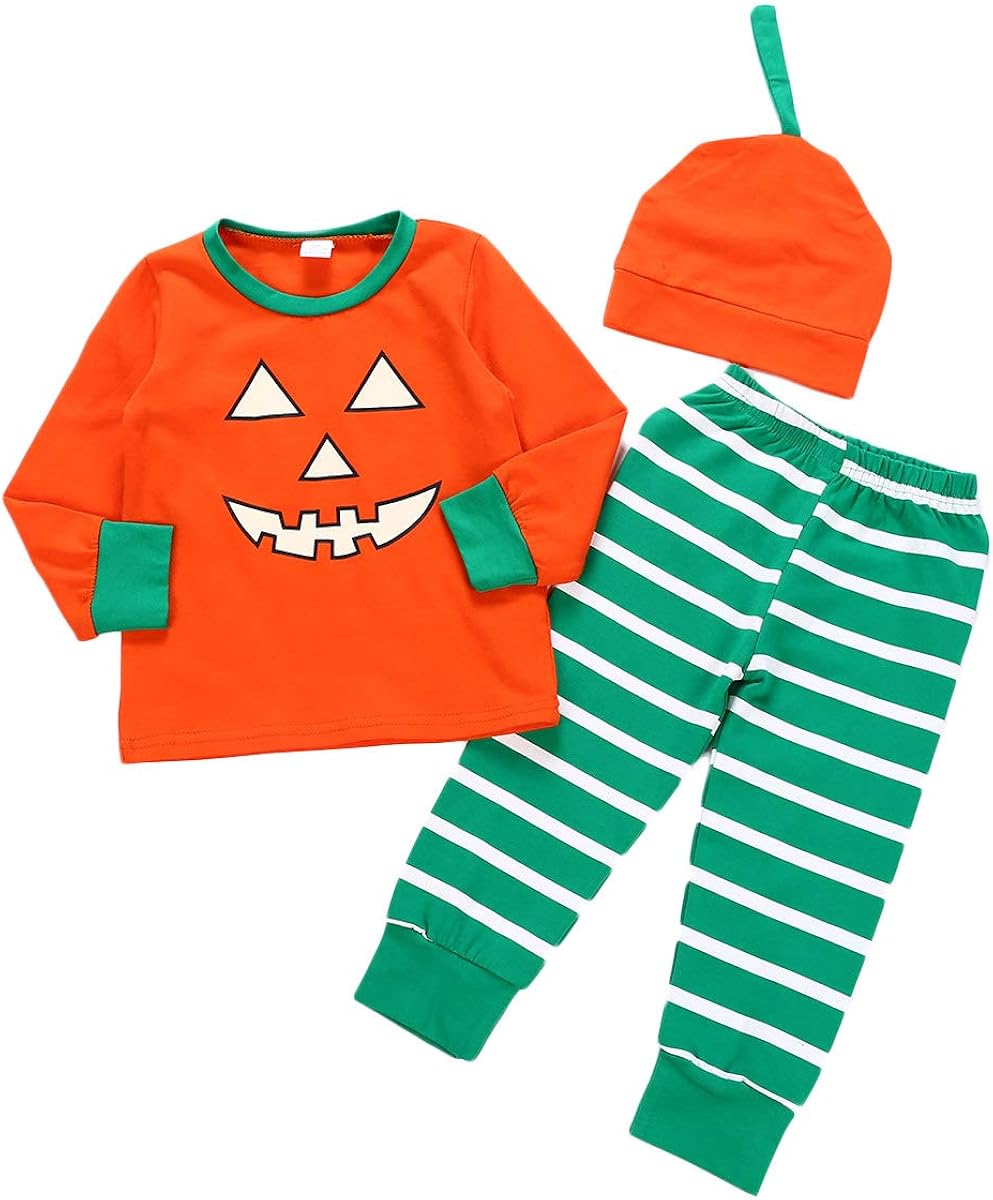 Unisex Infant Boys Girls Halloween Pajamas Pants Set Toddler Baby