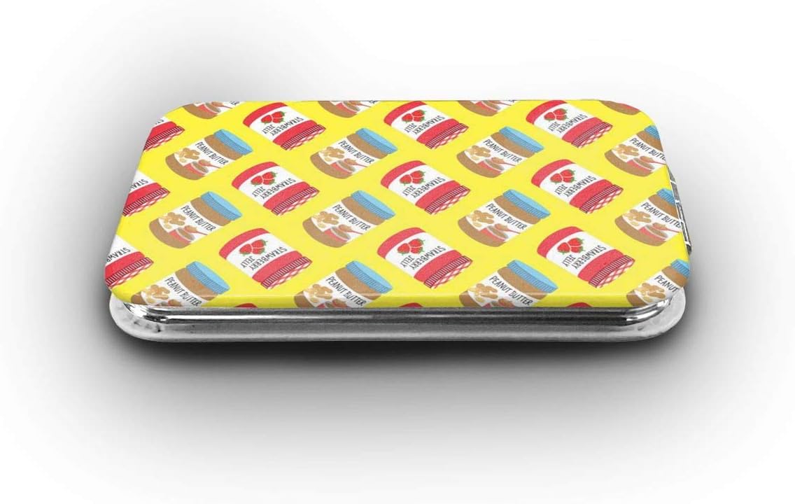 KEIOO Strawberry Jelly Peanut Butter Pattern Makeup Mirror Compact Mirror Double Sided Handheld Travel Portable Folding Cosmetic Mirrors