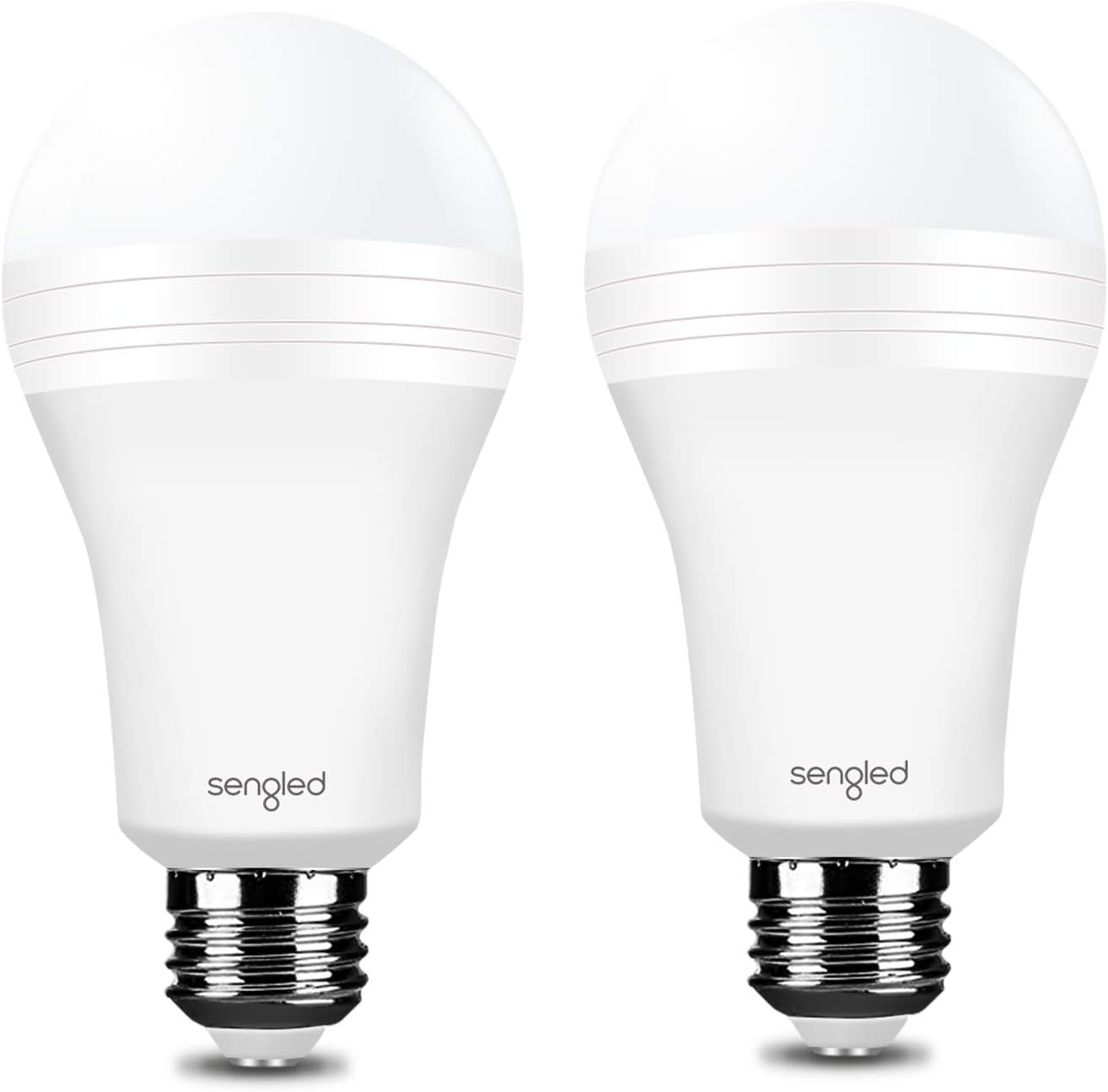 Sengled Everbright Rechargeable Light Bulb Battery Backup Power Outage Emergency Light For Home Up To 3 5 Hours Flashlight 3000k Warm White A19 40w Equivalent Led Bulbs 2 Pack Amazon Com