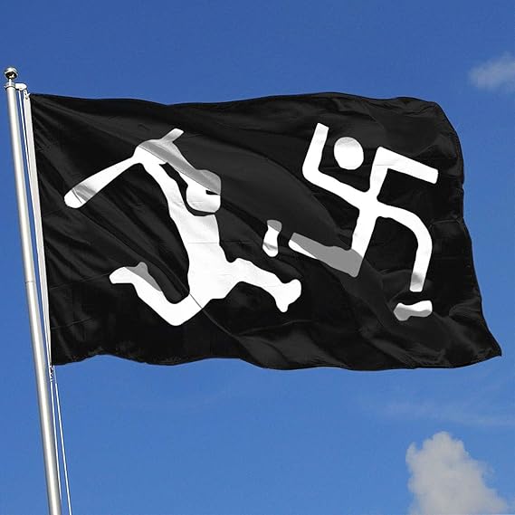 Amazon Com Outdoor Flags Antifa Anti Nazi 3x5 Ft Flag For Outdoor Indoor Home Decor Sports Fan Football Basketball Baseball Hockey Garden Outdoor