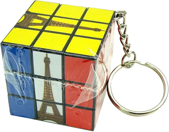 Paris Eiffel Tower 'Rubik's Cube' Keychain Amazon.co.uk Clothing