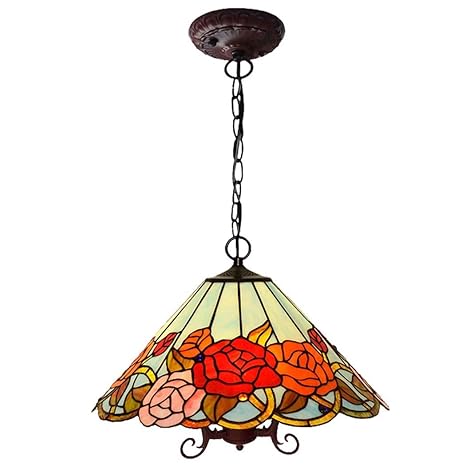 Amazon Com Tiffany Style Chandeliers 18 Inch Stained Glass Shade