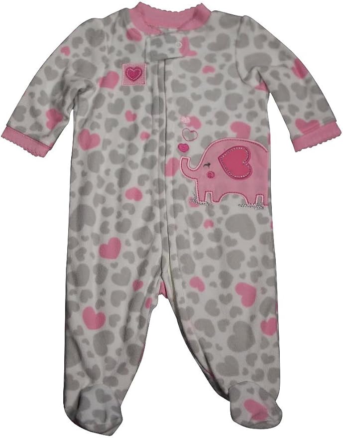 Little Me Baby Girls Footed Elephant Blanket Sleeper