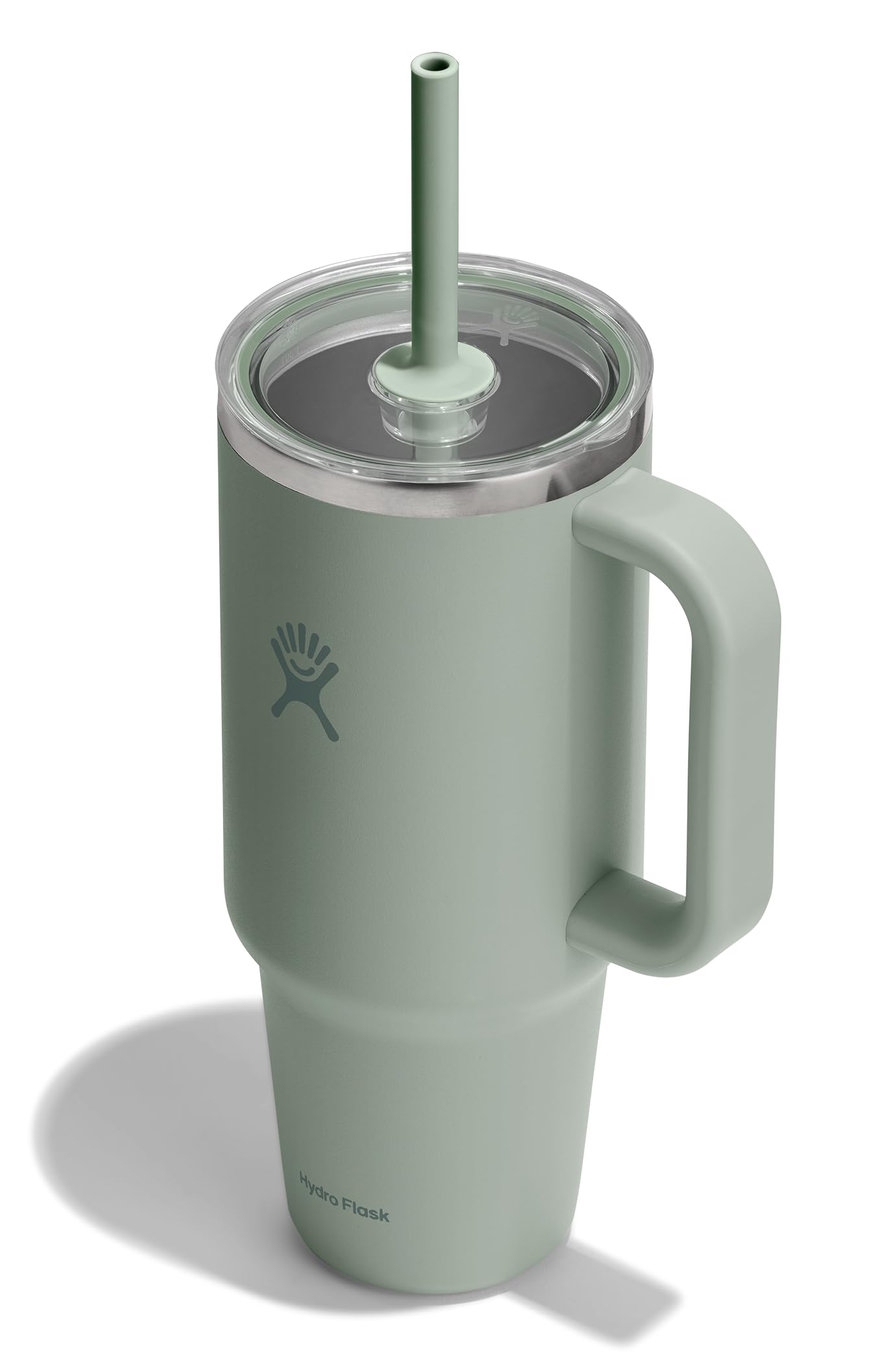 Hydro Flask 40 Oz Clear Lid Travel Tumbler with Straw and Handle – Insulated Stainless Steel in 40 Oz Agave