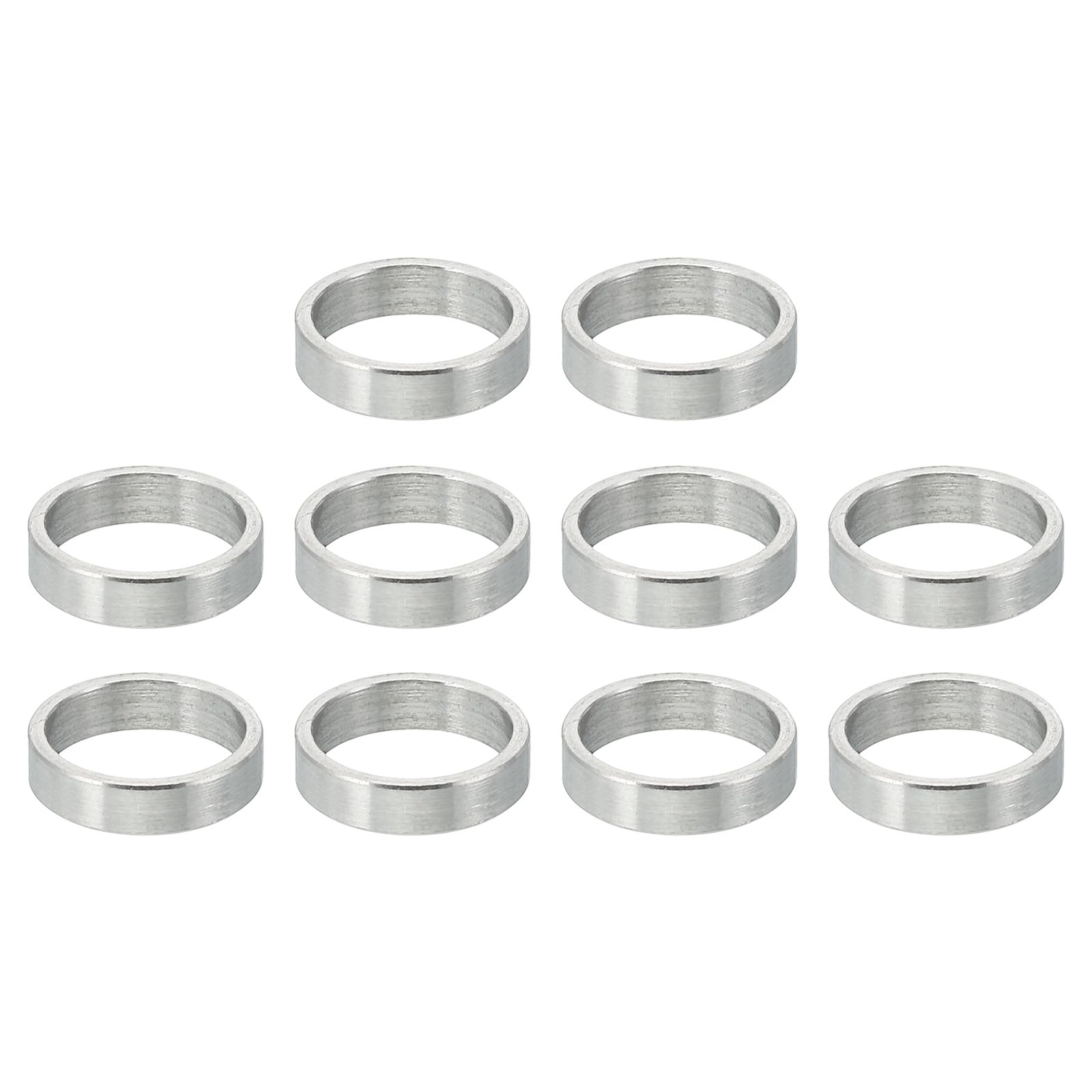 PATIKIL M10 Stainless Steel Spacers, 10 Pcs Metal Spacer Stainless Steel 10.2mm ID x 12mm OD x 3mm L Spacer Screw Standoff Round for 3/8" M10 Screw Bolts