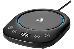 HYRIXDIRECT Coffee Mug Warmer, 7 Temp Settings 1-12H Timer & Fast Heating, Auto Shut Off Coffee Mug, Beverage, Milk, Tea Warmer (Black)