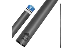 RHINO - 30" / 5/16-18 Carbon Pool Cue Single Shaft, Tip 11.8mm,12.2mm,12.4mm,12.5mm,12.6mm,12.7mm,12.8mm,12.9mm,10.5mm Low Deflection Technology, Ultra-Smooth, pro Taper, Easy to Control