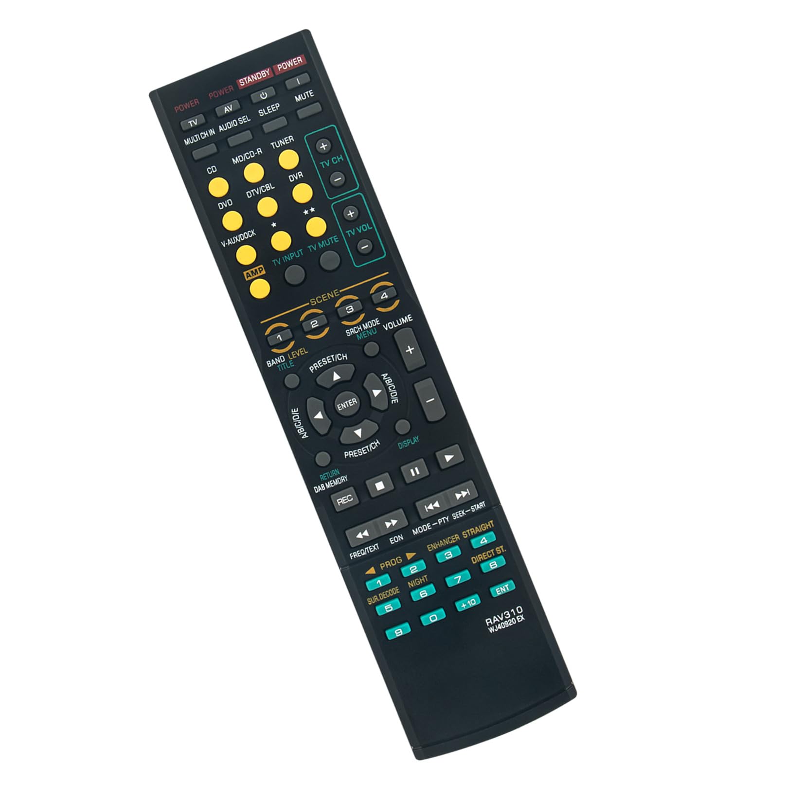 RAV310 WJ40920EX VINABTY Replace Remote Control Fit for Yamaha Home Theater Rx-v461 AV Receiver RX-V461DAB