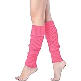 v28 Women Juniors Neon Ribbed Leg Warmers for 80s Eighty's Party Sports Yoga