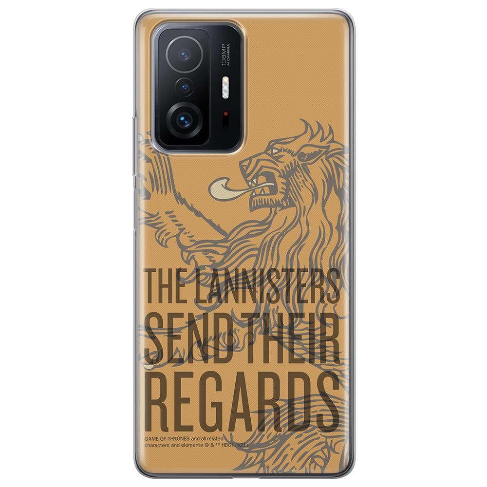 ERT GROUP mobile phone case for Xiaomi 11T 5G / 11T PRO 5G original and officially Licensed Game of Thrones pattern 014 optimally adapted to the shape of the mobile phone, case made of TPU