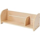 SVYP BookNest Desktop Book Shelf Organizer with Adjustable Slider, Small Bookshelf, Natural