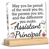 Assistant Principal Gifts, Thank You Appreciation Gifts for Assistant Principal May You Be Proud of the Work Acrylic Desk Plaque Sign for School Office Desk Decor