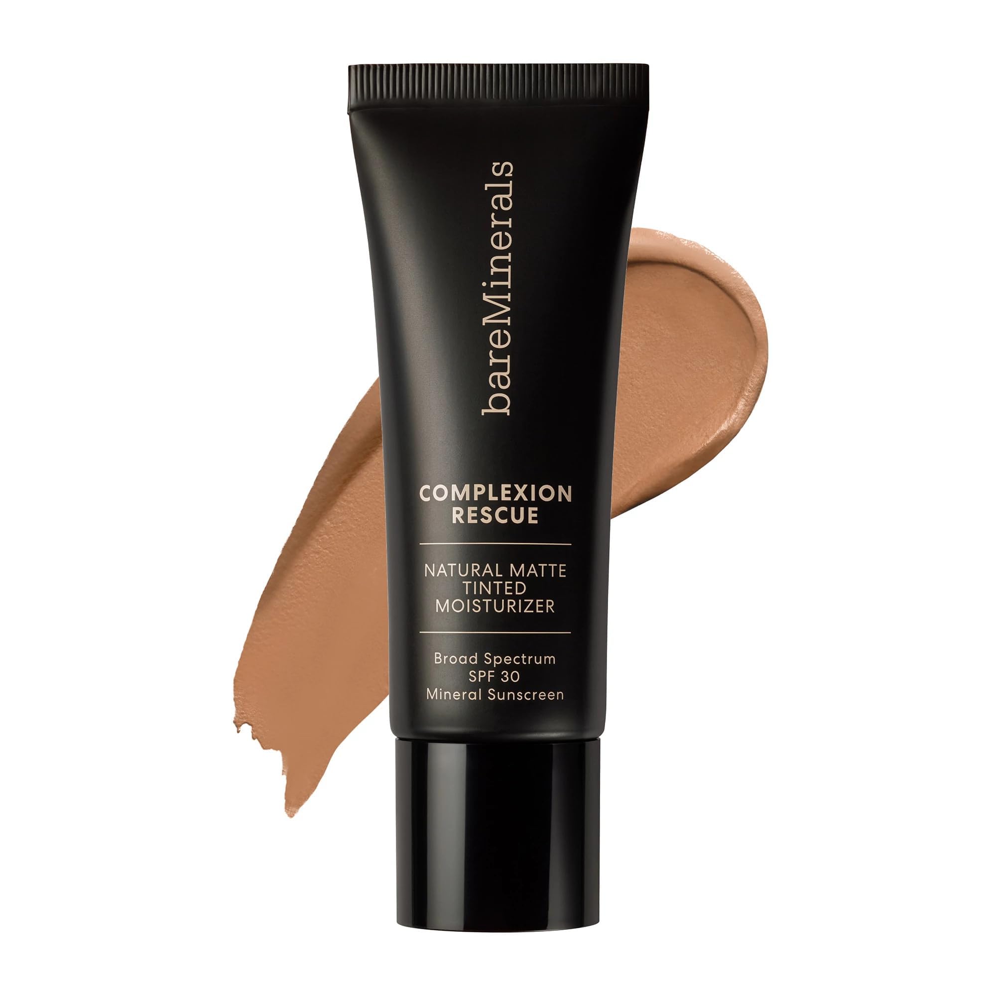 Photo 1 of bareMinerals Complexion Rescue Natural Matte Tinted Moisturizer for Face with SPF 30, Mattifying Tinted Mineral Sunscreen, Oil Control, Vegan