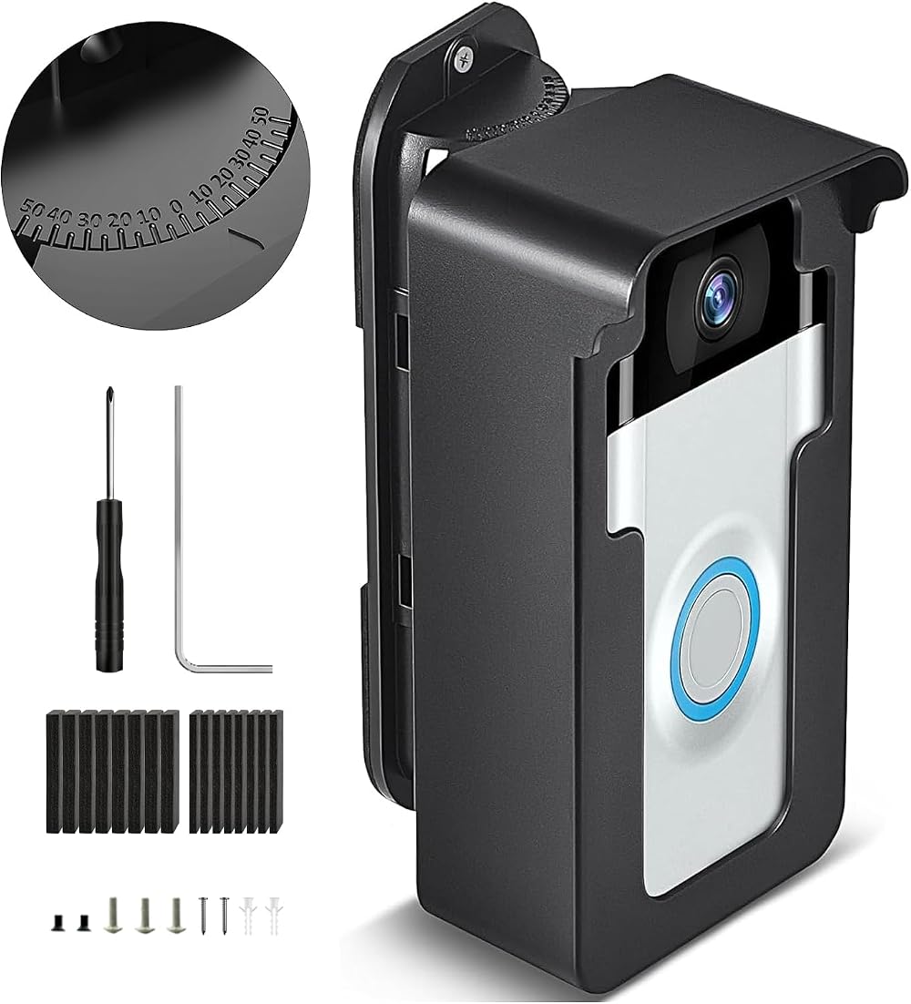 BITIWEND Adjustable Doorbell Angle Mount 45-135 Degree for Video Doorbell