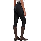 MoFiz Women's Silicone Full Seat Horse Riding Pants Zipper Pockets Equestrian Breeches Riding Tights