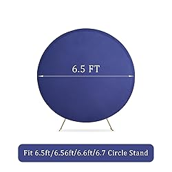 6.5ft Navy Blue Round Backdrop Cover for 6.5/6.6ft