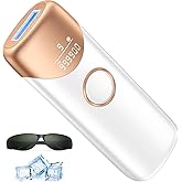 Ubroo Laser Hair Removal,IPL Hair Removal Device with 5℃ Ice Cooling,At-Home Painless Laser Hair Removal for Women & Men,Body Legs Armpits Use (Gold)