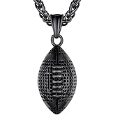 U7 Soccer Necklace for Men Football Baseball Basketball Stainless Steel Chain in Gold Silver Black Color, Shoes Pendant Necklaces for Gym Sport Players Hip Hop Jewelry, 22 Inch