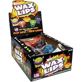 Wack-O-Wax Halloween Assorted Flavor Candy Wax Lips, Box of 24