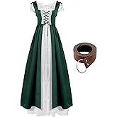 Ramede Halloween Renaissance Costume Fairy Costume Women Peasant Medieval Dress Renaissance Corset Dress