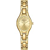 GOLDEN HOUR Gold Tone Vintage Women's Oval Case Bracelet Watch