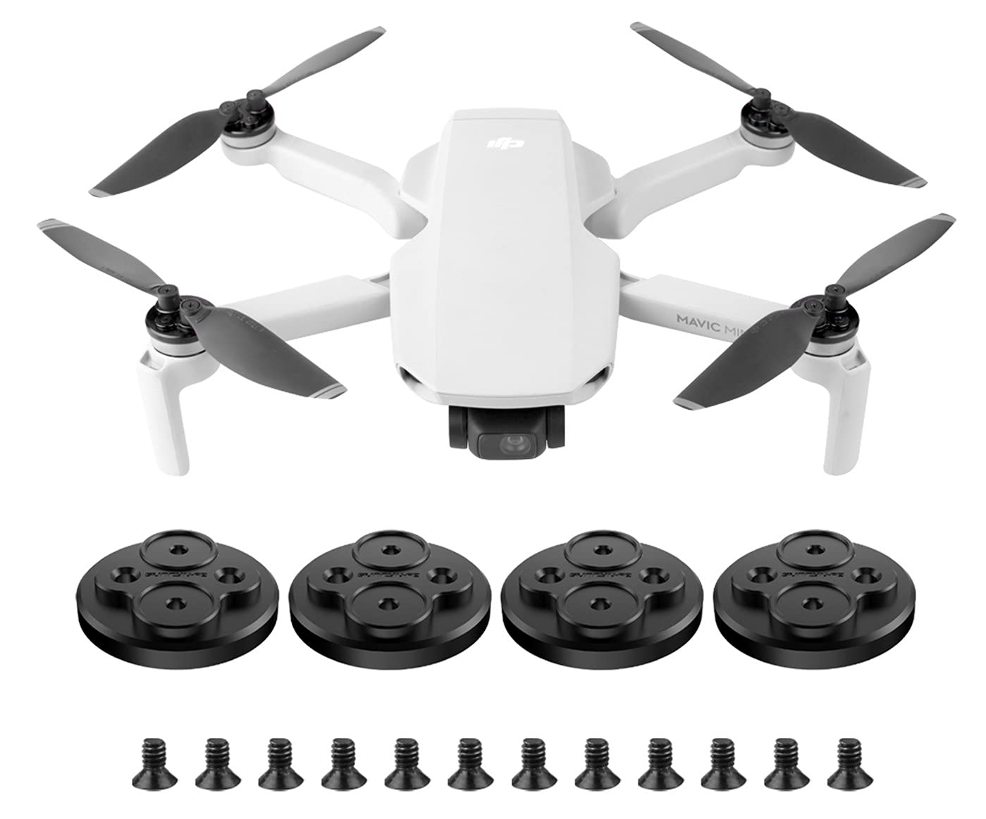 NEWQSING Drone Accessory 4pcs Upgraded Aluminum Motor Cover Cap fit for Mavic Mini SE/Mavic Mini 2, Dustproof & Waterproof & Scratchproof Protection Mounts