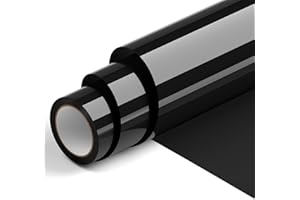 LOFFA Black Heat Transfer Vinyl - 12" x 8ft HTV Heat Transfer Vinyl Compatible with Cricut & Silhouette Cameo, Easy to Weed Iron on Vinyl for t Shirts