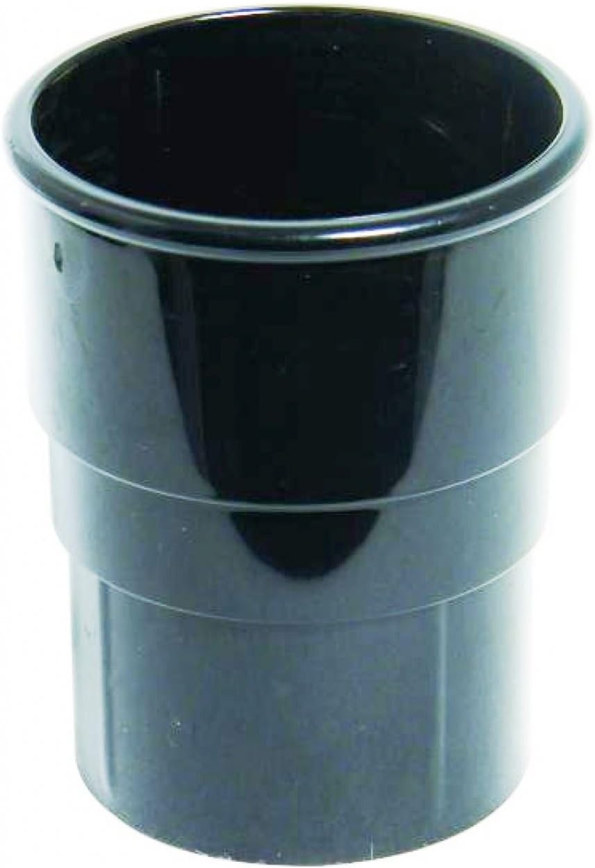 FloPlast 68mm Round Gutter Pipe Socket Black