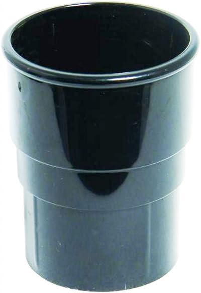 FloPlast 68mm Round Gutter Pipe Socket Black