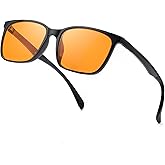 ANRRI Blue Light Glasses for Computer & Gaming - Amber Lenses Reduce Eye Strain Max Protection Sleep Glasses Mens and Women