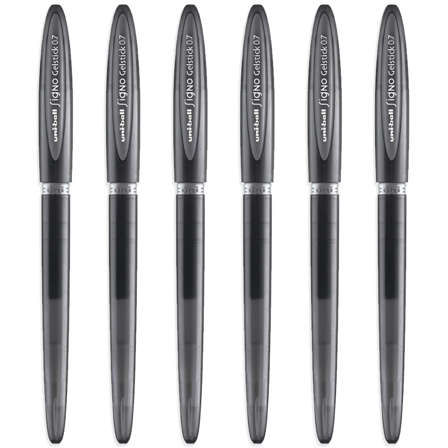 uni-ball Signo UM-170 Gelstick Gel Rollerball Pen - 0.7mm Tip - Black Ink - Pack of 6