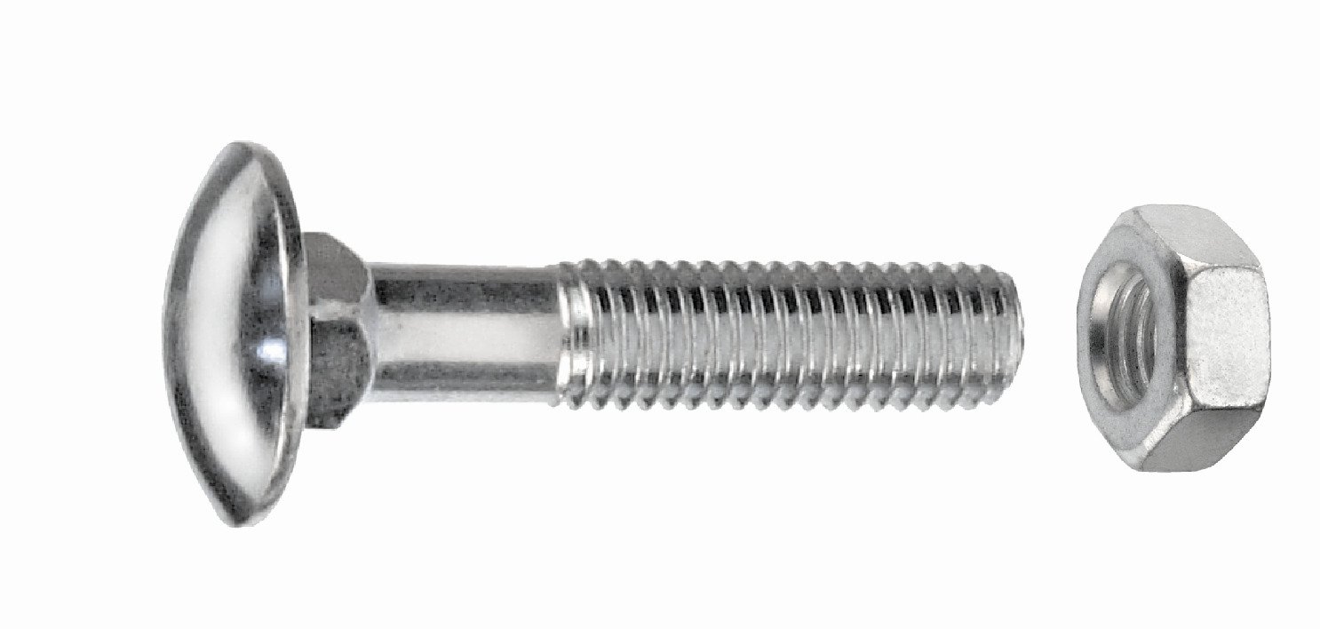 CONNEX KL4540840 Carriage Bolts A2 M8x40, Silver, M8 x 40 mm