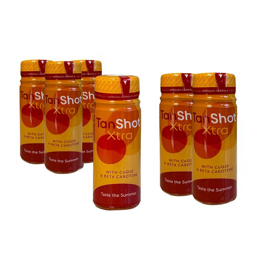 X6 Tanshot / Sunshot Tanning drinks, Promotes tanning and cares for your skin (X6 60ml bottles) by tanshot