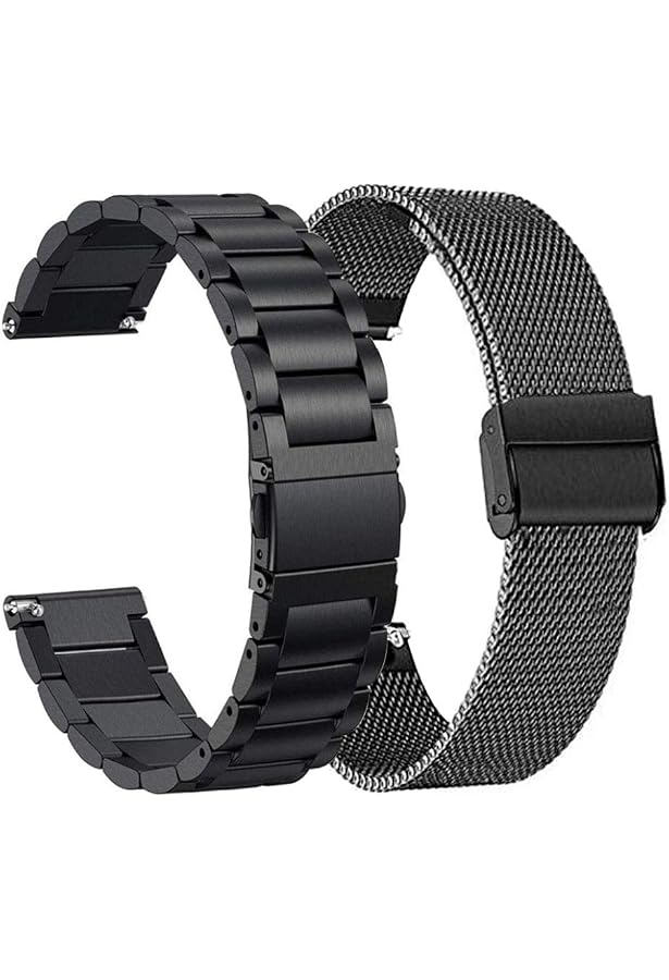 Pack De 2 Correas De Acero Inoxidable Para Amazfit Bip U Pro - Ajustables, Compatibles, Con Herramienta, Ideales Para Diario O Eventos