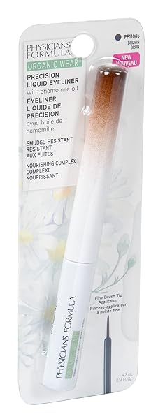 PHYSICIANS FORMULA ORGANIC WEAR ALL NATURAL LIQUID PRECISION EYELINER DARK BROWN, VEGAN, DERMATOLOGIST APPROVED