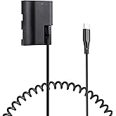 QUZOC DR-E6 DC Coupler LP-E6 LP-E6N Dummy Battery PD Cable ACK-E6 USB C Power Supply Adapter Compatible with Canon EOS R7 R6 