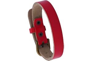 Edgda Punk Rock Alloy Belt Buckle Wristband Thin Pu Leather Cuff Bracelet