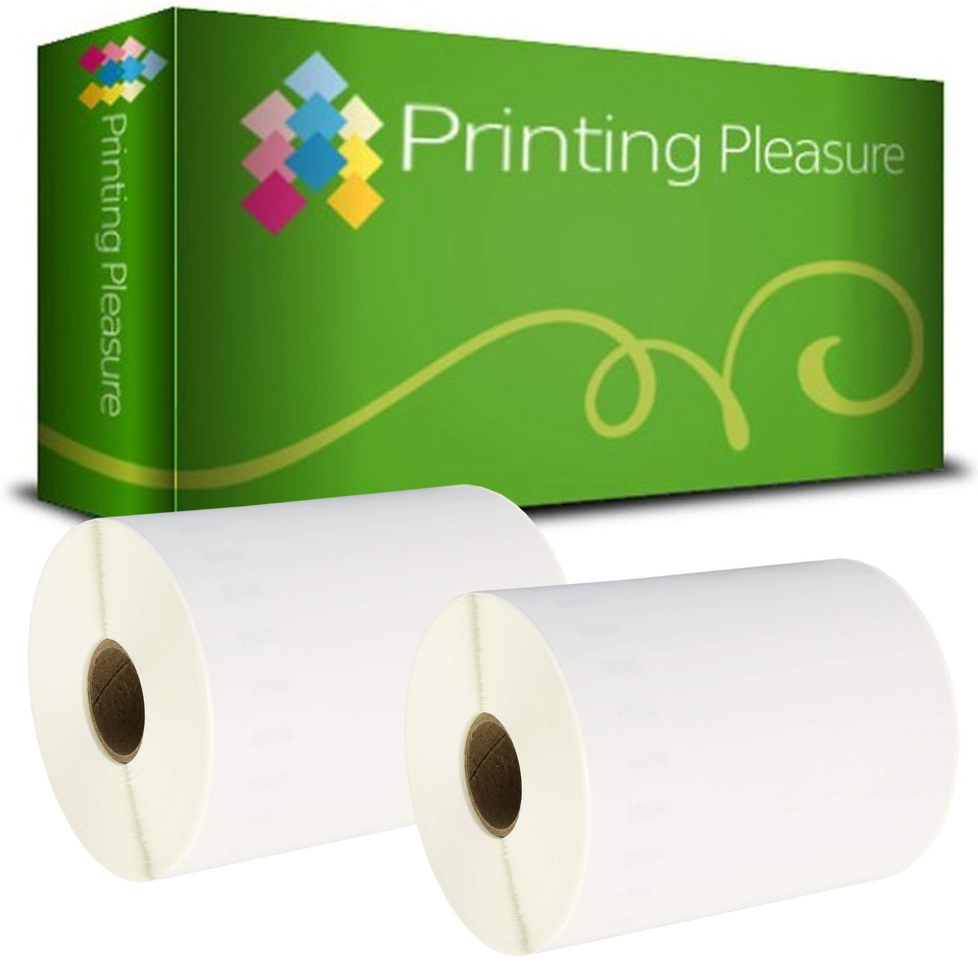 Printing Pleasure 2 x S0904980 Compatible Labels Rolls for LabelWriter 4XL Label Printers | 104mm x 159mm | 220 Labels per Roll | Type: Permanent