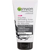 Garnier SkinActive Charcoal Blackhead Eliminating Scrub, 5 Fl Oz (150mL), 1 Count (Packaging Mary Vary)