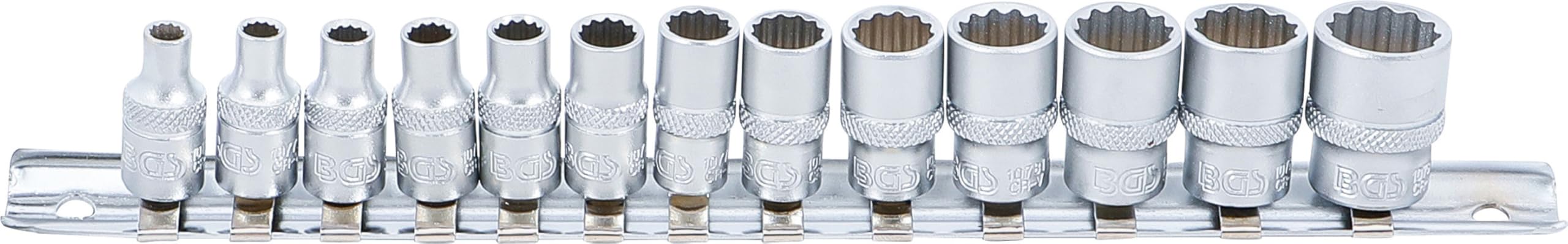 BGS 2269 | Socket Set, 12-point | 6.3 mm (1/4") Drive | 4 - 14 mm | 13 pcs.