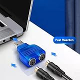 HuaLiSiJi PS2 to USB Adapter Keyboard Mouse Cable Built-in Chip Plug Play PC view 5