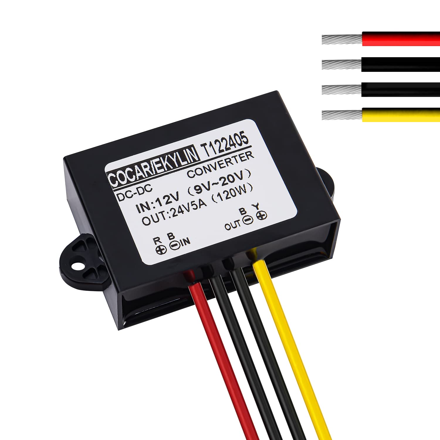 Photo 1 of DC 12v Step up to 24v Converter Regulator 5A 120W Power Supply Adapter for Motor Car Truck Vehicle Boat Solar System etc.(Accept DC9-20V Inputs)